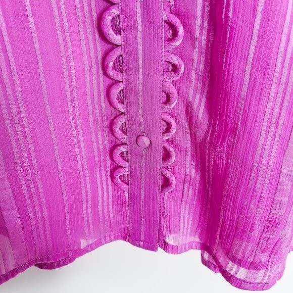 SOFT SURROUNDINGS Women's Yesena Long Sleeve Blouse Top Size Large NWT NEW - Picture 6 of 11